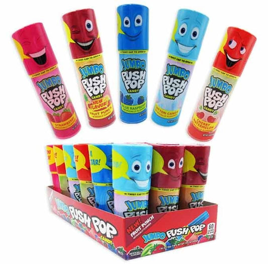 candy - push pops jumbo - assorted by redstone foods inc
