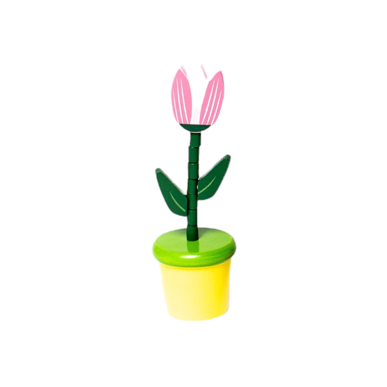 toy - push puppet - flower pot by jack rabbit creations