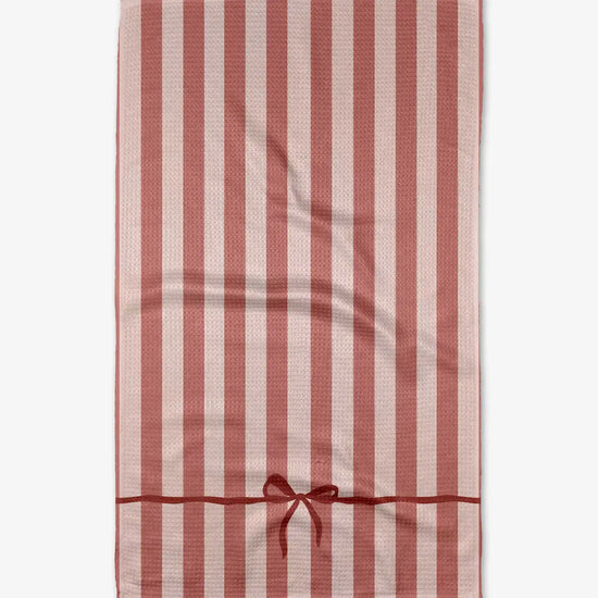 tea towel - microfiber holiday - put a bow on it by geometry house