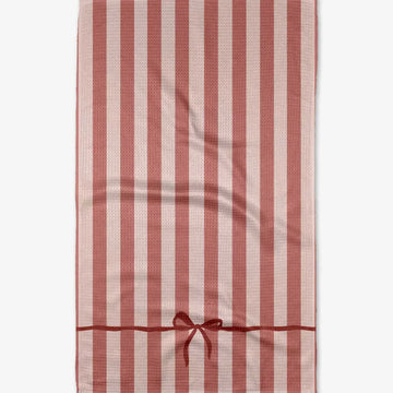 tea towel - microfiber holiday - put a bow on it by geometry house