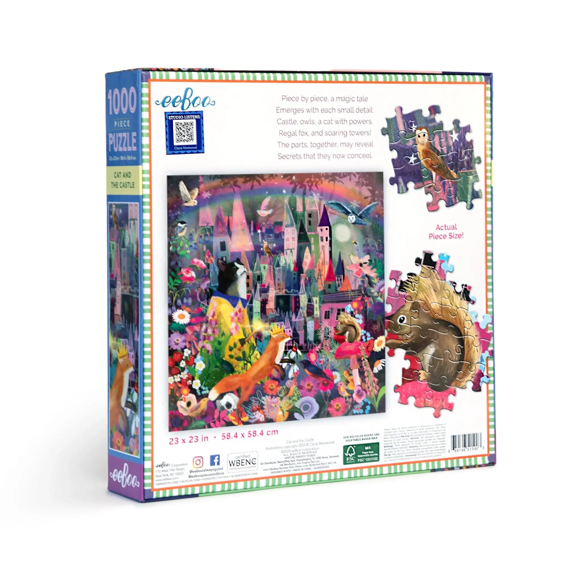 puzzle - 1000-piece - cat & the castle by eeboo