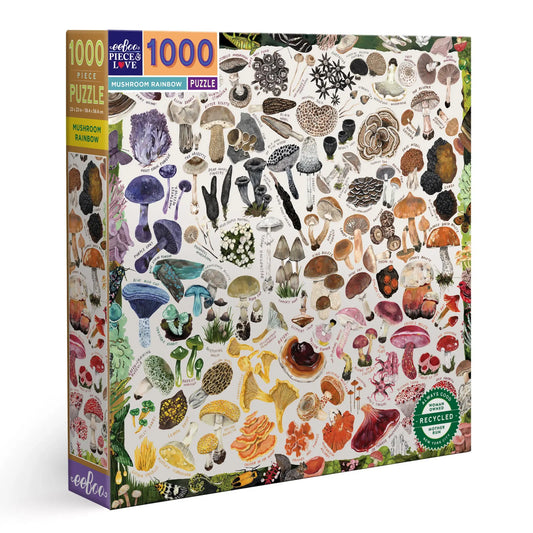 puzzle - 1000-piece - mushroom rainbow by eeboo