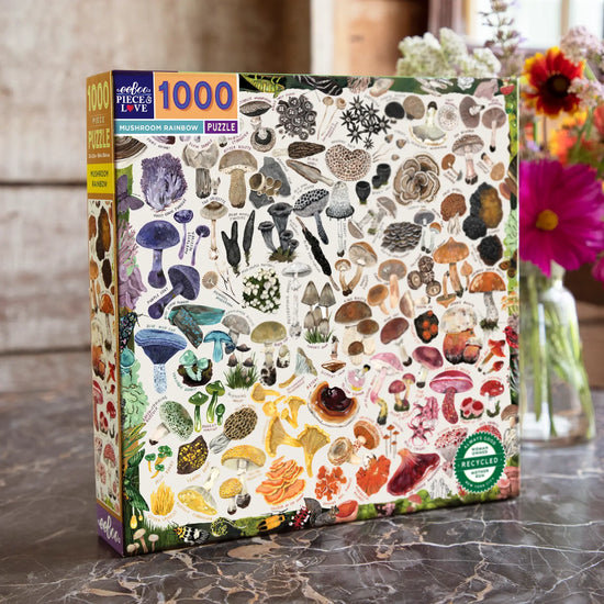 puzzle - 1000-piece - mushroom rainbow by eeboo