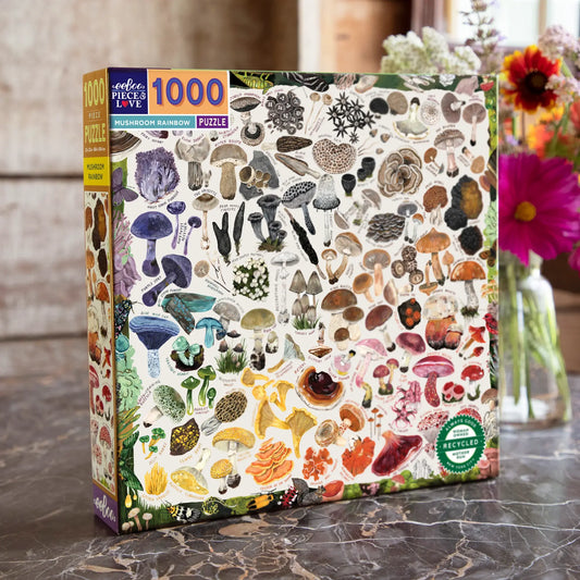 puzzle - 1000-piece - mushroom rainbow by eeboo