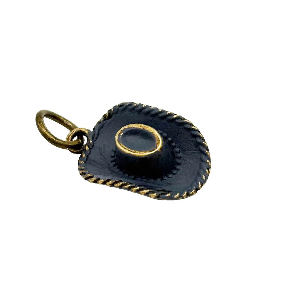 Charm – Hand-Painted – Cowboy Hat – Zinc