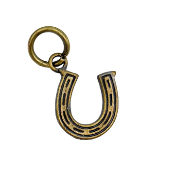 Charm | Hand-Painted | Horseshoe | Black