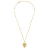 necklace - queen bee medallion - 20" chain - 14kgp by amano studio