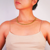 Necklace | Brass 18" Thick Herringbone Chain