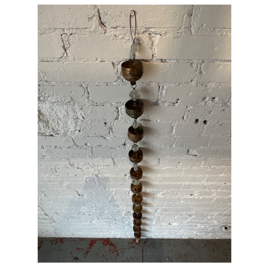 chime - rain gauge chain - clear beads by moksha imports