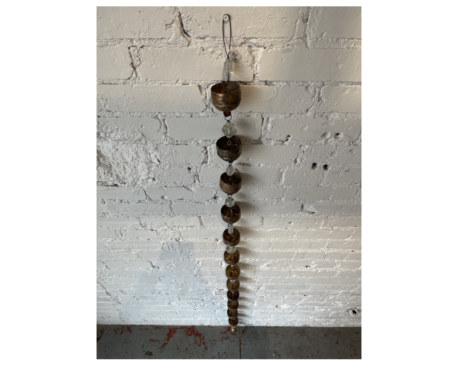 chime - rain gauge chain - clear beads by moksha imports