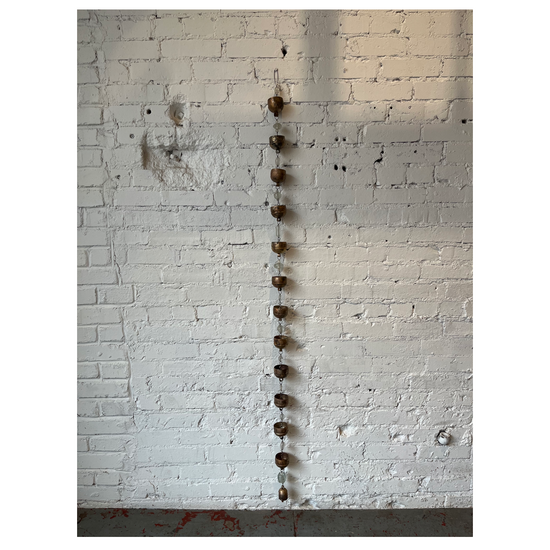chime - rain gauge chain - clear beads by moksha imports