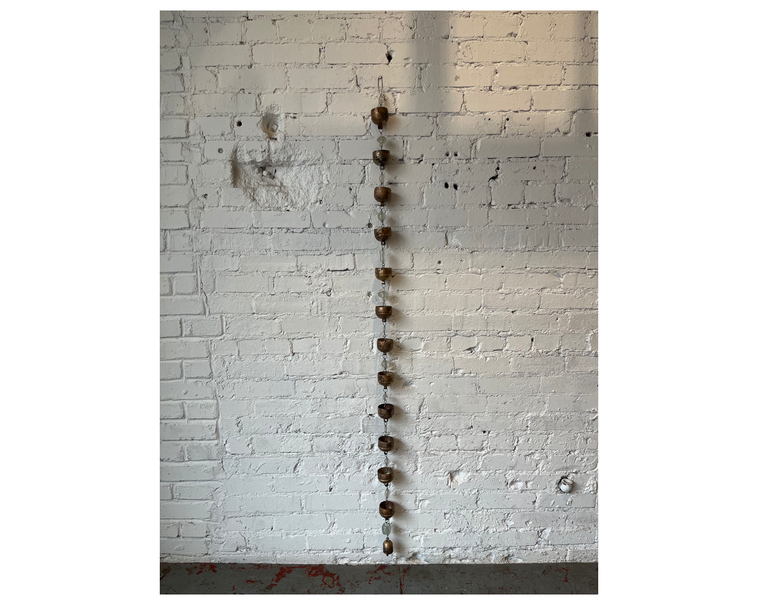 chime - rain gauge chain - clear beads by moksha imports