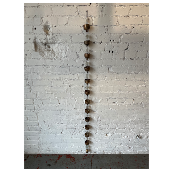 chime - rain gauge chain - clear beads by moksha imports