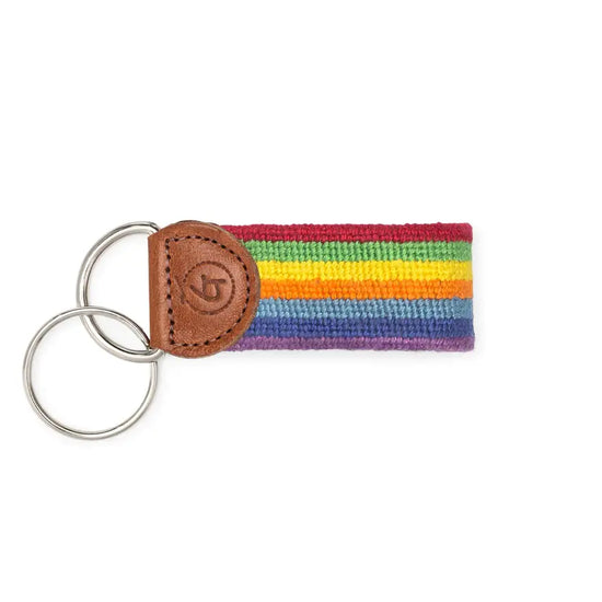 keychain - needlepoint - rainbow by good threads