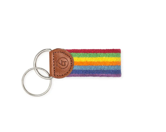 keychain - needlepoint - rainbow by good threads