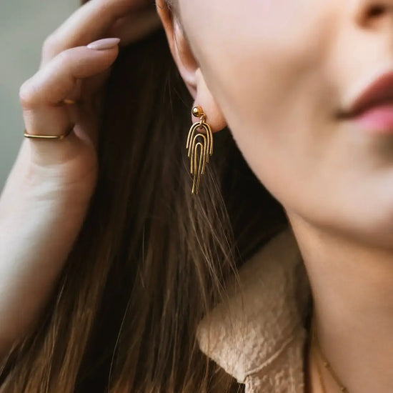earrings - rainbow - 24k gold plated by tilly doro