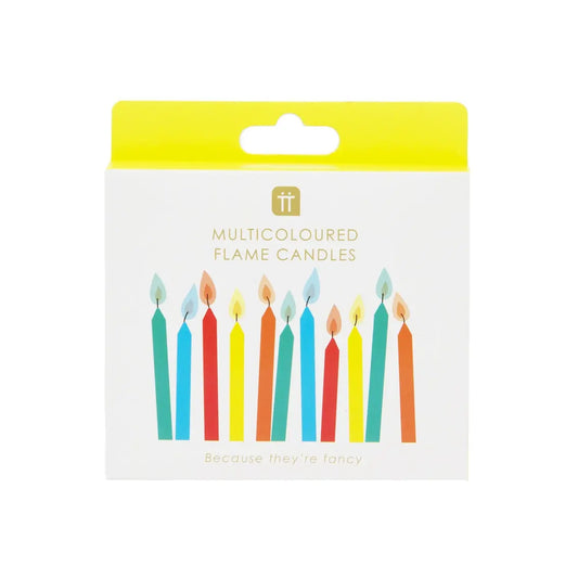 candles - flame multicolored - 12 pack by talking tables, usa