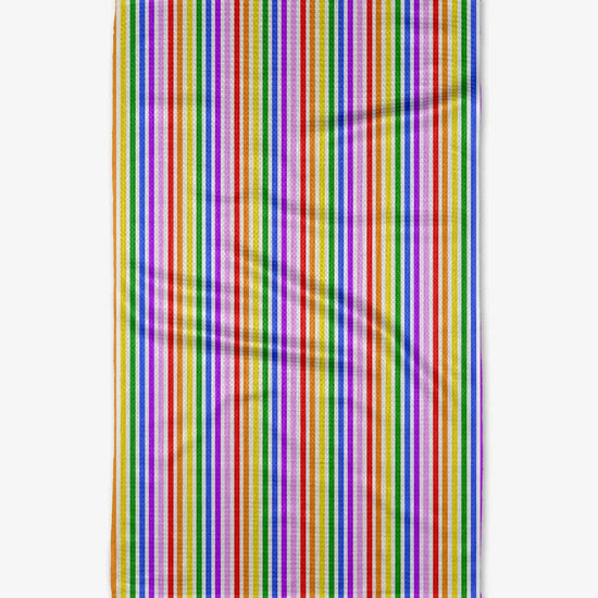 microfiber tea towel - rainbow harmony by geometry house