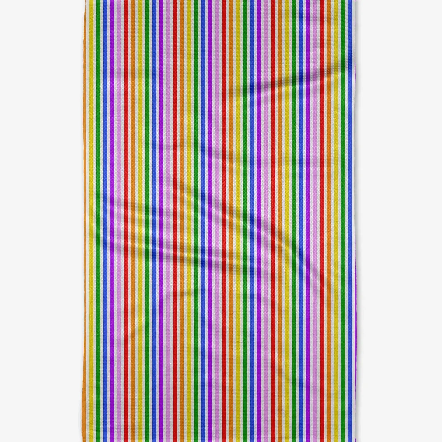microfiber tea towel - rainbow harmony by geometry house
