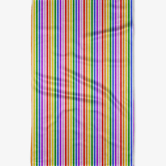 microfiber tea towel - rainbow harmony by geometry house