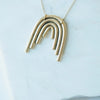 necklace - rainbow pendant - gold plated by tilly doro