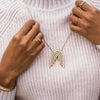 necklace - rainbow pendant - gold plated by tilly doro