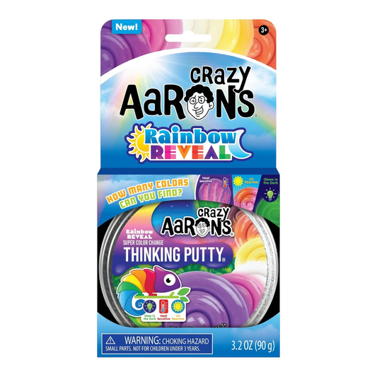 thinking putty - rainbow reveal - full size 4" tin by crazy aaron's puttyworld