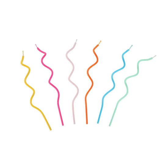 candles - twisted rainbow - 20 pack by talking tables, usa