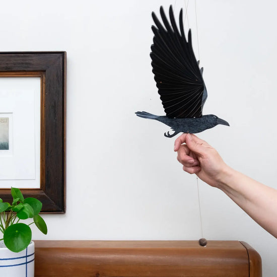 mobile - flying - raven by tulia's artisan gallery