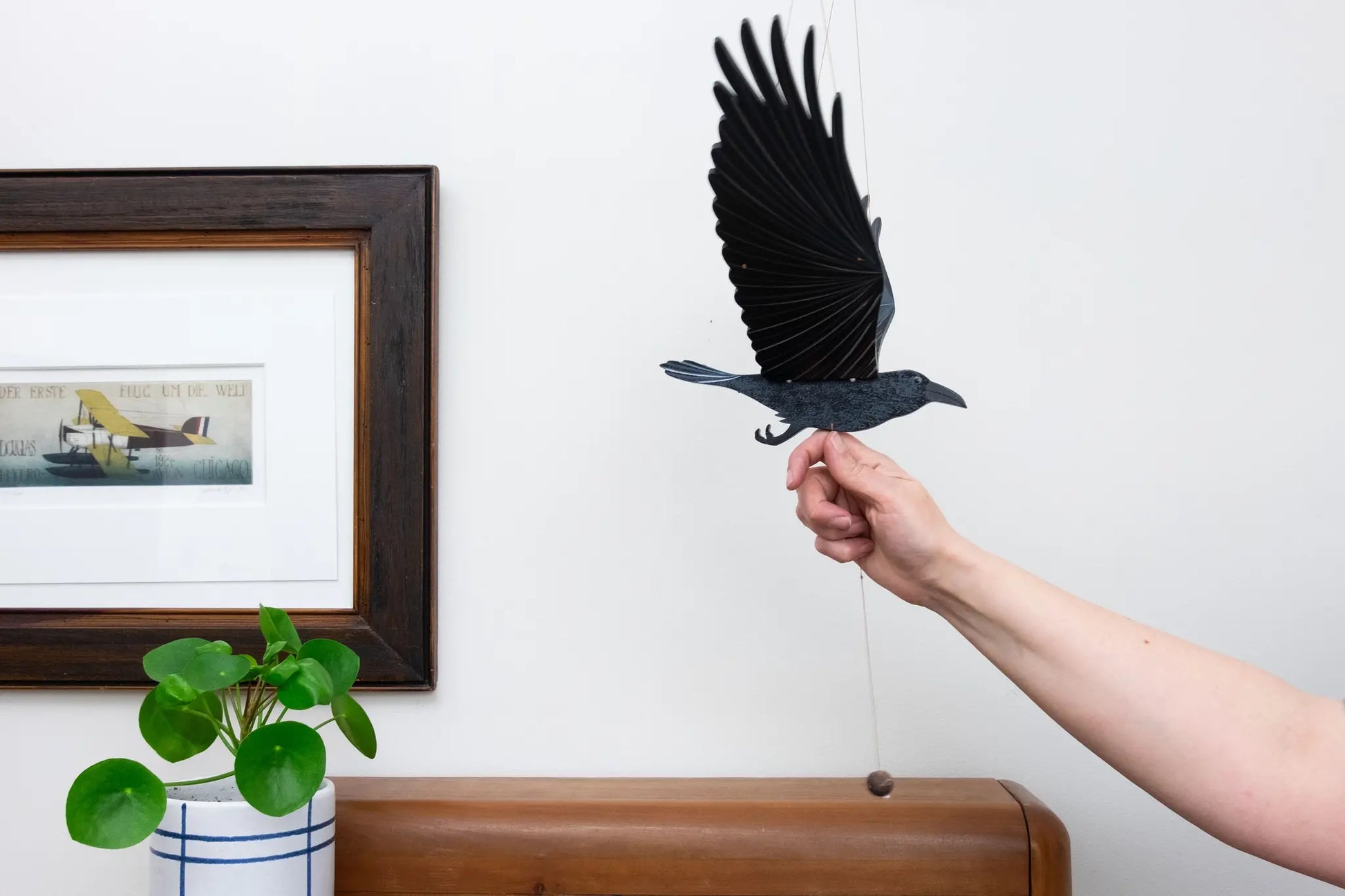 mobile - flying - raven by tulia's artisan gallery
