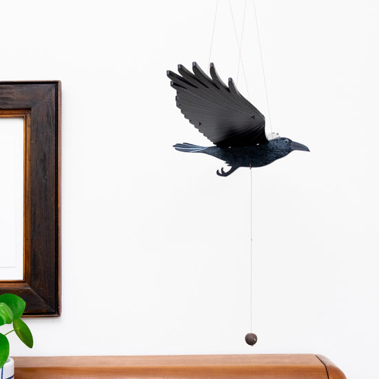 mobile - flying - raven by tulia's artisan gallery