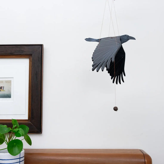 mobile - flying - raven by tulia's artisan gallery
