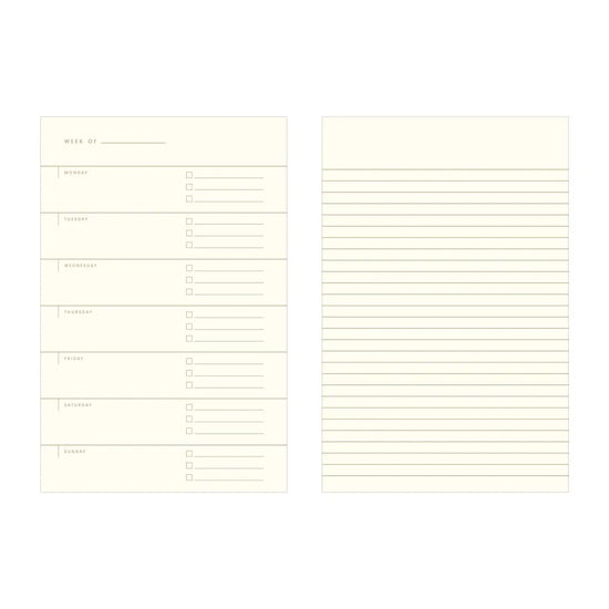 notebook - weekly planner - really organized - vanilla by ruff house print shop