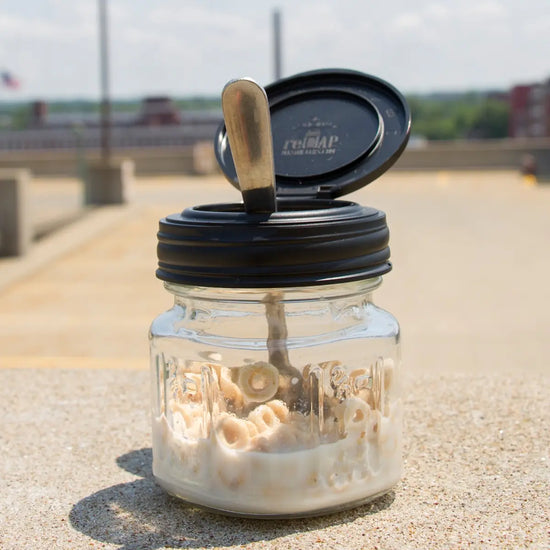flip cap - recap® mason jars - regular mouth by recap mason jars