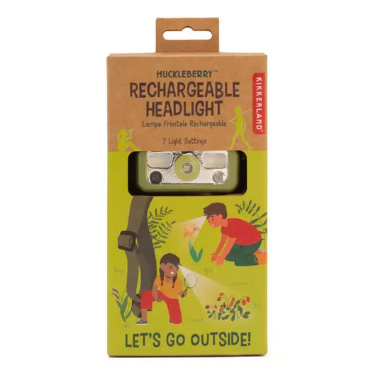 headlight - rechargeable - green by kikkerland