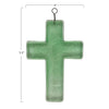 decor - cross - recycled glass - green by creative co-op