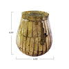 candle holder - tapered votive - glass mosaic - mirrored by creative co-op