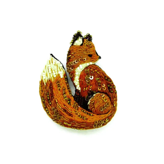 brooch pin - red fox by trovelore