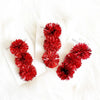 hair clip - party pom tinsel - red by sandy + rizzo
