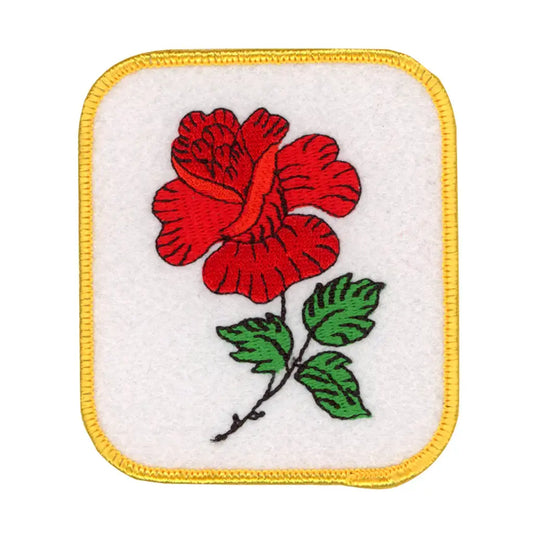 patch - iron-on - red rose by patch ya later