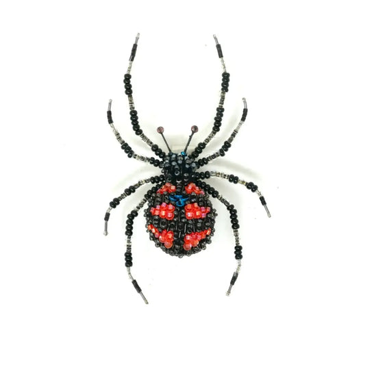 brooch pin - redback spider by trovelore