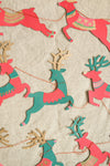 garland - recycled cotton paper - bright reindeer by east end press