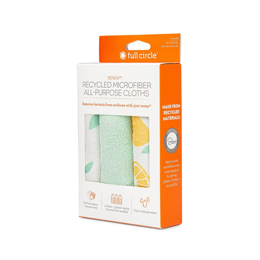 cloth set - microfiber all-purpose - citrus print by full circle home