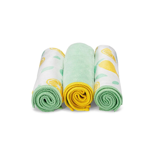 cloth set - microfiber all-purpose - citrus print by full circle home