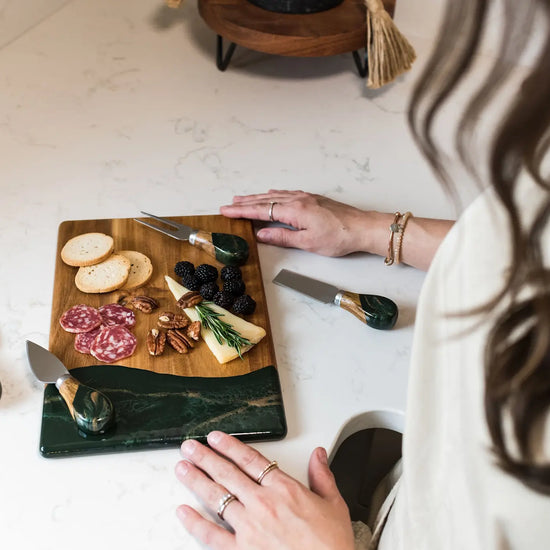 cheese knife set - resin coated by lynn & liana serveware