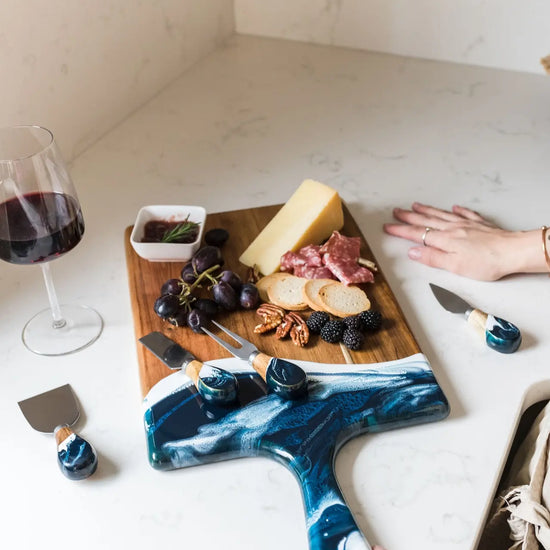 cheese knife set - resin coated by lynn & liana serveware