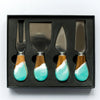 cheese knife set - resin coated by lynn & liana serveware