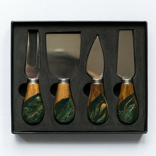 cheese knife set - resin coated by lynn & liana serveware