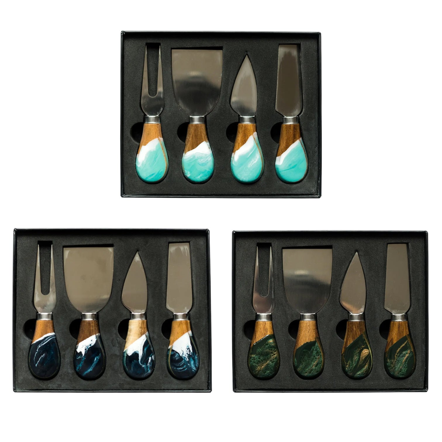 cheese knife set - resin coated by lynn & liana serveware