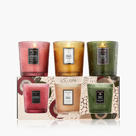 gift set - 3 demi candle - restoration by voluspa
